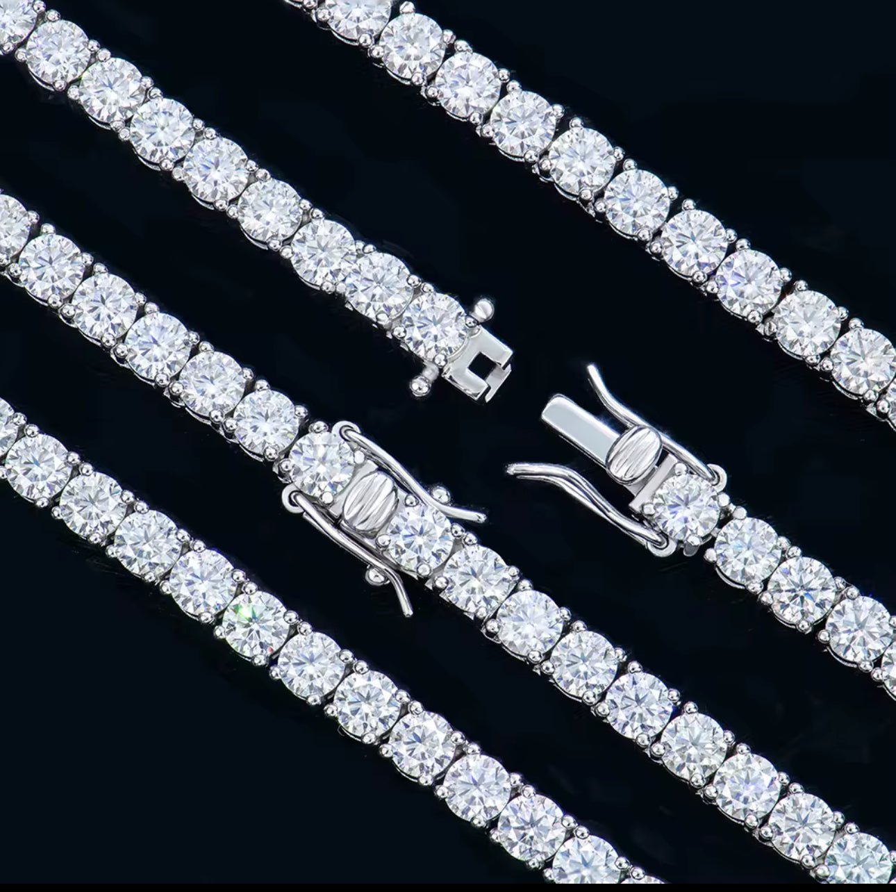 Divine Ice Moissanite Tennis Chain