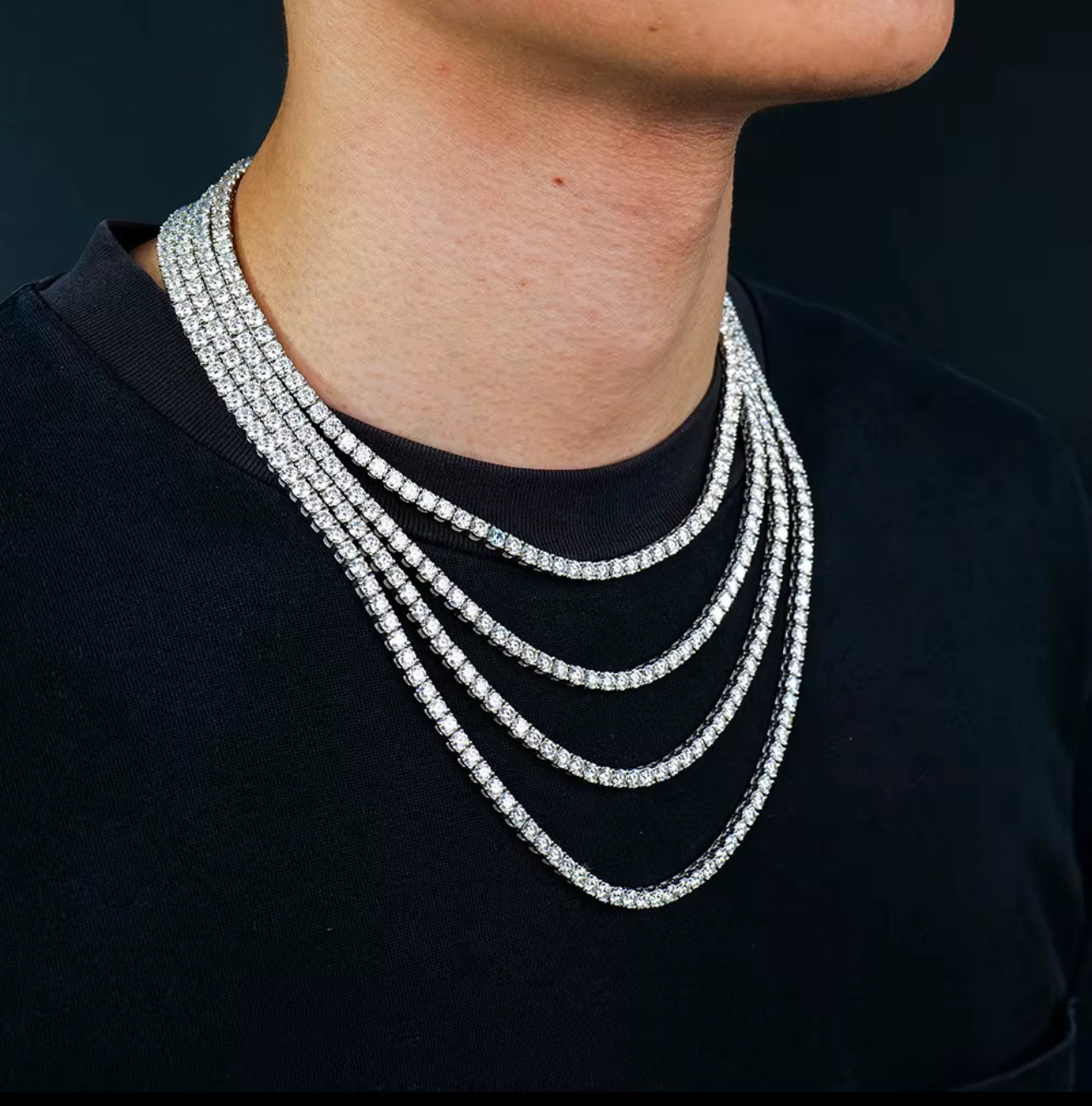 Divine Ice Moissanite Tennis Chain