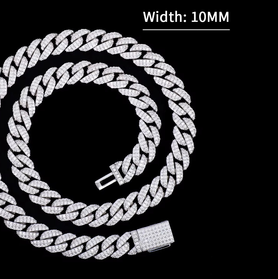 Divine Ice Moissanite Cuban Link Chain