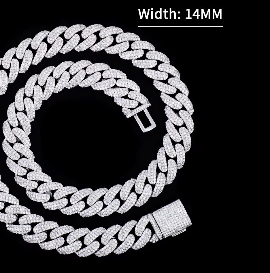 Divine Ice Moissanite Cuban Link Chain