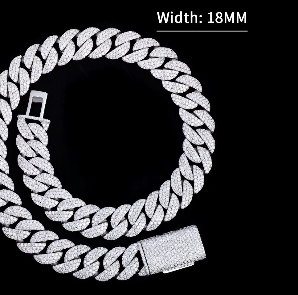 Divine Ice Moissanite Cuban Link Chain