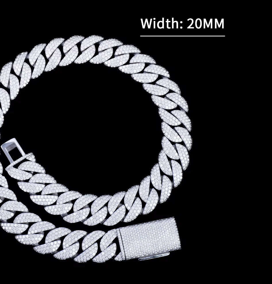 Divine Ice Moissanite Cuban Link Chain