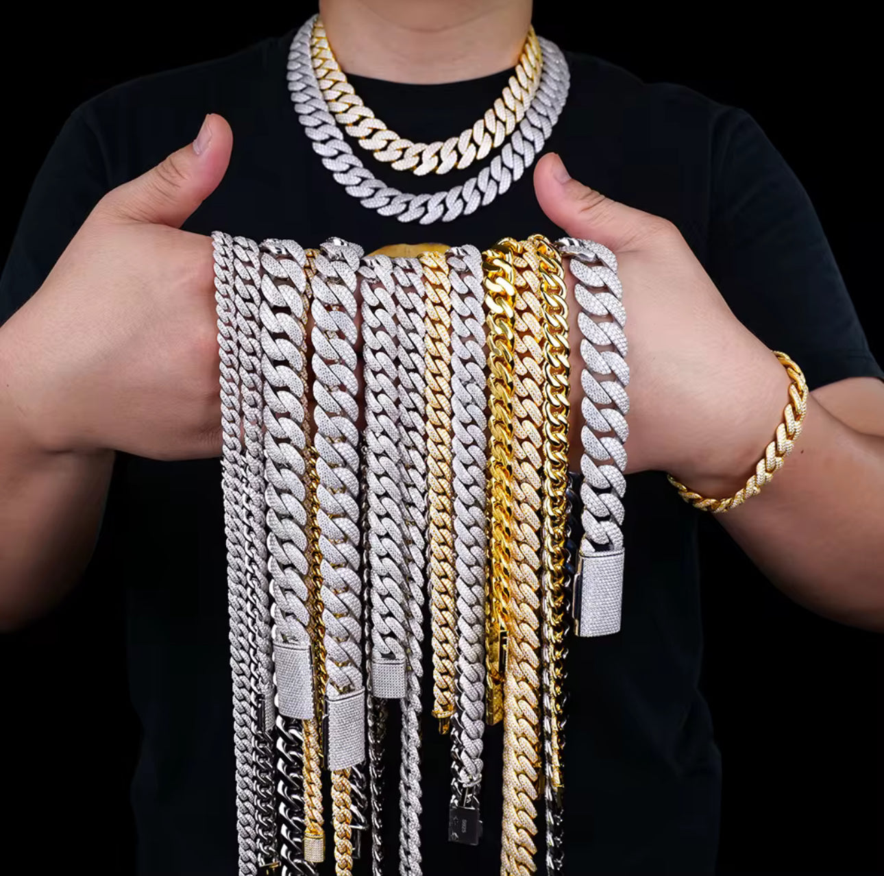 Divine Ice Moissanite Cuban Link Chain